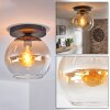Koyoto Deckenleuchte Glas 25 cm Bernsteinfarben, Klar, 1-flammig