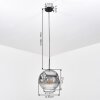 Ripoll Hängeleuchte Glas 30 cm Klar, Rauchfarben, 1-flammig