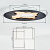 Holan Deckenleuchte LED Gold, Schwarz, Weiß, 1-flammig