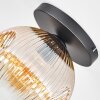 Ripoll Deckenleuchte Glas 25 cm Bernsteinfarben, Klar, 1-flammig