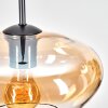 Mertola Hängeleuchte Glas 25 cm Bernsteinfarben, Klar, 1-flammig