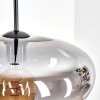 Mertola Hängeleuchte Glas 35 cm Klar, Rauchfarben, 1-flammig