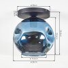 Ripoll Deckenleuchte Glas 25 cm Blau, 1-flammig