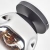 Ripoll Deckenleuchte Glas 25 cm Chrom, Klar, Rauchfarben, 1-flammig