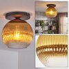Koyoto Deckenleuchte Glas 25 cm Gold, Klar, 1-flammig