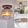 Koyoto Deckenleuchte Glas 25 cm Klar, Rauchfarben, 1-flammig