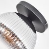 Koyoto Deckenleuchte Glas 25 cm Klar, Rauchfarben, 1-flammig