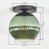 Koyoto Deckenleuchte Glas 25 cm Grün, 1-flammig