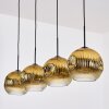 Ripoll Hängeleuchte Glas 25 cm Gold, Klar, 4-flammig