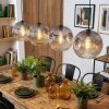 Ripoll Hängeleuchte Glas 30 cm Klar, Rauchfarben, 4-flammig
