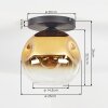 Ripoll Deckenleuchte Glas 25 cm Gold, Klar, 1-flammig