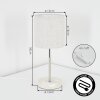 Ganik Tischleuchte 2-er Set Chrom, Cremefarben, Sandfarben, 1-flammig