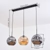 Ripoll Hängeleuchte Glas 30 cm Bernsteinfarben, Rauchfarben, 3-flammig
