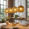 Ripoll Hängeleuchte Glas 30 cm Gold, 4-flammig