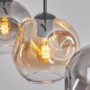 Ripoll Hängeleuchte Glas 20 cm Bernsteinfarben, Klar, Rauchfarben, 3-flammig
