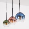 Koyoto Hängeleuchte Glas 15 cm Blau, Grün, Klar, Kupferfarben, 3-flammig