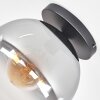 Koyoto Deckenleuchte Glas 30 cm Klar, Rauchfarben, 1-flammig