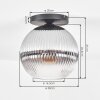 Koyoto Deckenleuchte Glas 30 cm Klar, Rauchfarben, 1-flammig