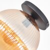 Koyoto Deckenleuchte Glas 30 cm Bernsteinfarben, 1-flammig