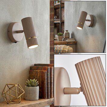 Wolar Wandleuchte LED Sandfarben, 1-flammig