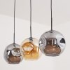 Ripoll Hängeleuchte Glas 30 cm Bernsteinfarben, Rauchfarben, 3-flammig