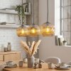 Ripoll Hängeleuchte Glas 25 cm Bernsteinfarben, 3-flammig
