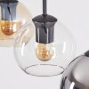 Koyoto Hängeleuchte Glas 15 cm Bernsteinfarben, Chrom, Klar, Rauchfarben, 3-flammig