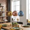 Koyoto Hängeleuchte Glas 15 cm Blau, Gold, Kupferfarben, 3-flammig