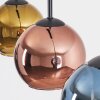 Koyoto Hängeleuchte Glas 15 cm Blau, Gold, Kupferfarben, 3-flammig