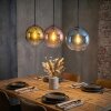 Koyoto Hängeleuchte Glas 20 cm Blau, Gold, Klar, Kupferfarben, 3-flammig