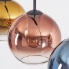 Koyoto Hängeleuchte Glas 20 cm Blau, Gold, Klar, Kupferfarben, 3-flammig