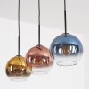 Koyoto Hängeleuchte Glas 20 cm Blau, Gold, Klar, Kupferfarben, 3-flammig