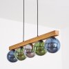 Gastor Hängeleuchte Glas 15 cm Naturfarben, Schwarz, 5-flammig