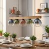 Gastor Hängeleuchte Glas 15 cm Naturfarben, Schwarz, 5-flammig