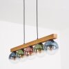 Gastor Hängeleuchte Glas 15 cm Naturfarben, Schwarz, 5-flammig