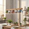 Gastor Hängeleuchte Glas 15 cm Naturfarben, Schwarz, 5-flammig