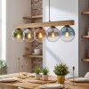 Gastor Hängeleuchte Glas 15 cm Naturfarben, Schwarz, 5-flammig