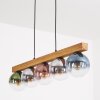 Gastor Hängeleuchte Glas 15 cm Naturfarben, Schwarz, 5-flammig