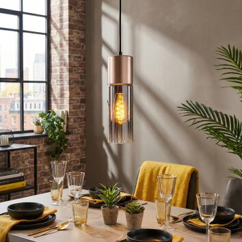 Dulcita Hängeleuchte Braun, 1-flammig