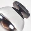 Koyoto Deckenleuchte Glas 30 cm Chrom, Klar, Rauchfarben, 1-flammig