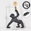 Lampe Affe Kemor Tischleuchte 2-er Set Gold, Schwarz, 1-flammig