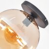 Koyoto Deckenleuchte Glas 30 cm Bernsteinfarben, 1-flammig