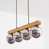 Gastor Hängeleuchte Glas 15 cm Naturfarben, Schwarz, 4-flammig