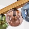 Gastor Hängeleuchte Glas 15 cm Naturfarben, Schwarz, 4-flammig