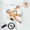 Affenlampe Leonix Wandleuchte 2-er Set Gold, Schwarz, 1-flammig