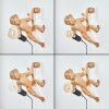 Affenlampe Leonix Wandleuchte 2-er Set Gold, Schwarz, 1-flammig