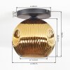Ripoll Deckenleuchte Glas 25 cm Gold, 1-flammig