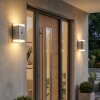 Remil Außenwandleuchte 2-er Set LED Stahl gebürstet, 2-flammig, Bewegungsmelder