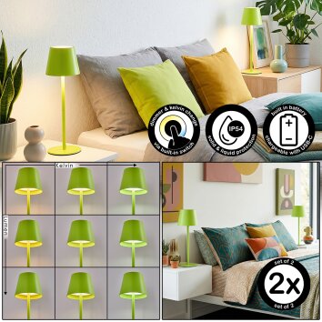 Salgadinho Tischleuchte 2-er Set LED Grün, 1-flammig