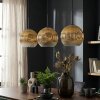 Ripoll Hängeleuchte Glas 25 cm Gold, Klar, 3-flammig